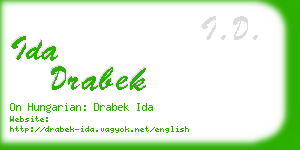 ida drabek business card